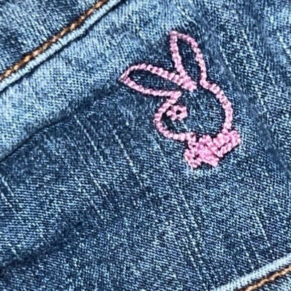 Vintage Juniors Playboy Denim Bootcut Jeans Size 7 30x32 #151 - Picture 2 of 6
